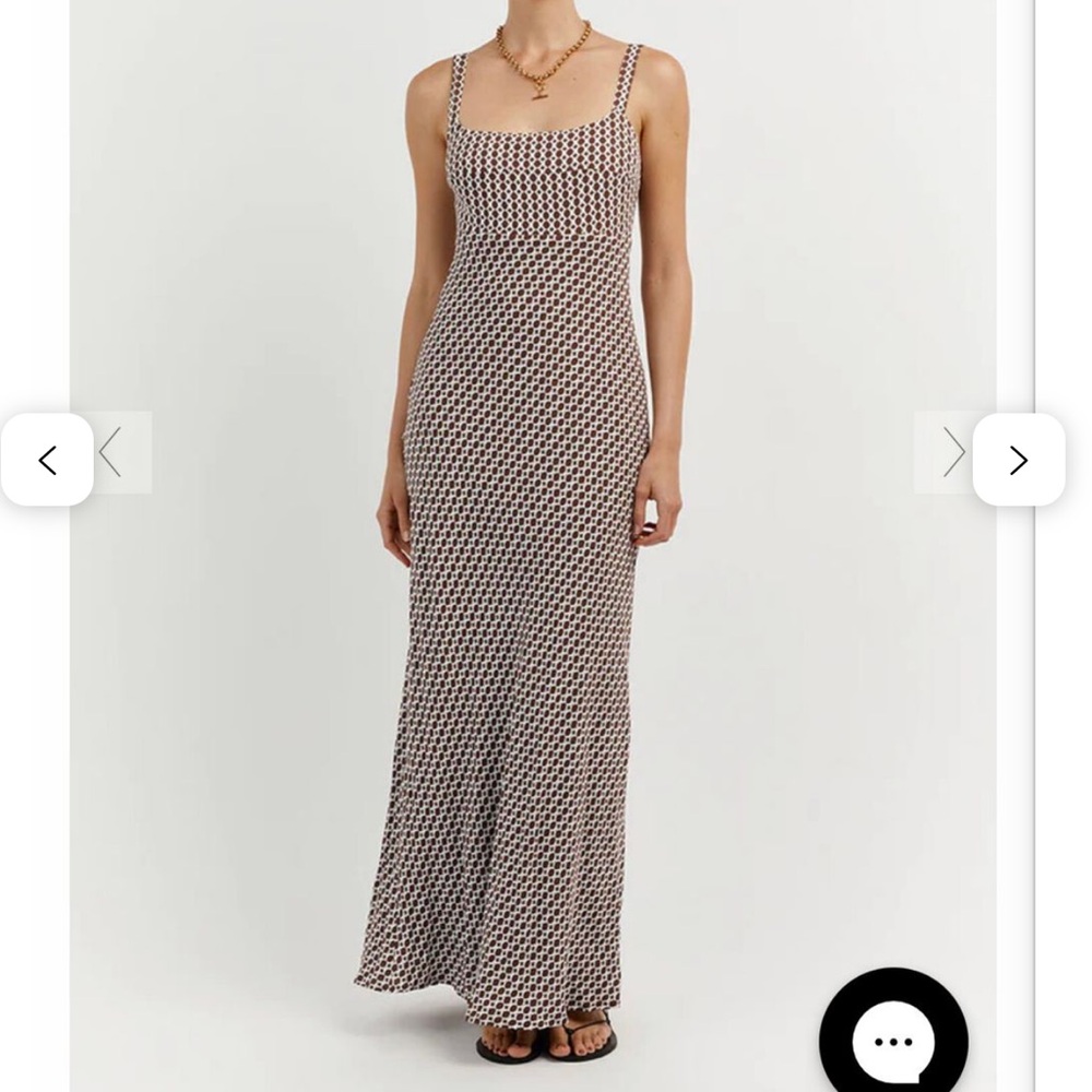 DISSH Ruby Chain Slip Mahogany Dress